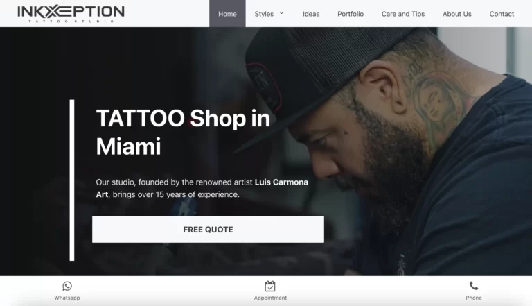 inkxeption screen website